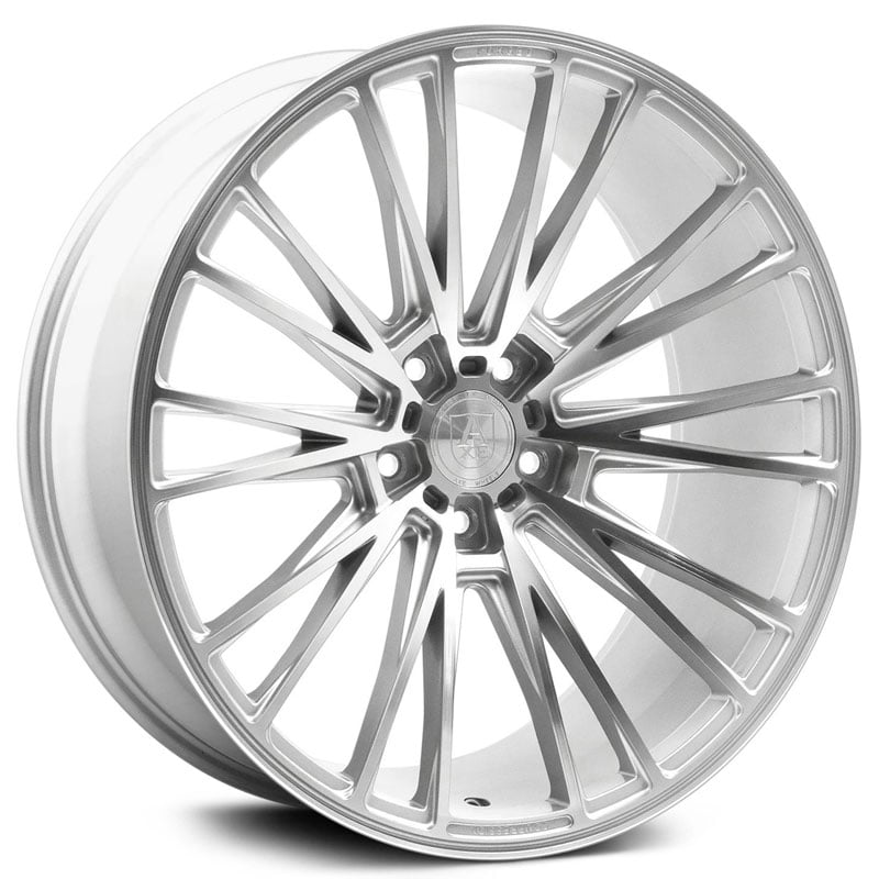 20x8.5 MID Axe CF2 Compression Forged Silver Mirror Face