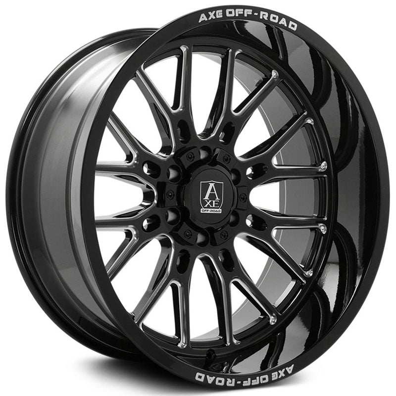 Axe Atlas  Wheels Gloss Black Milled Accents