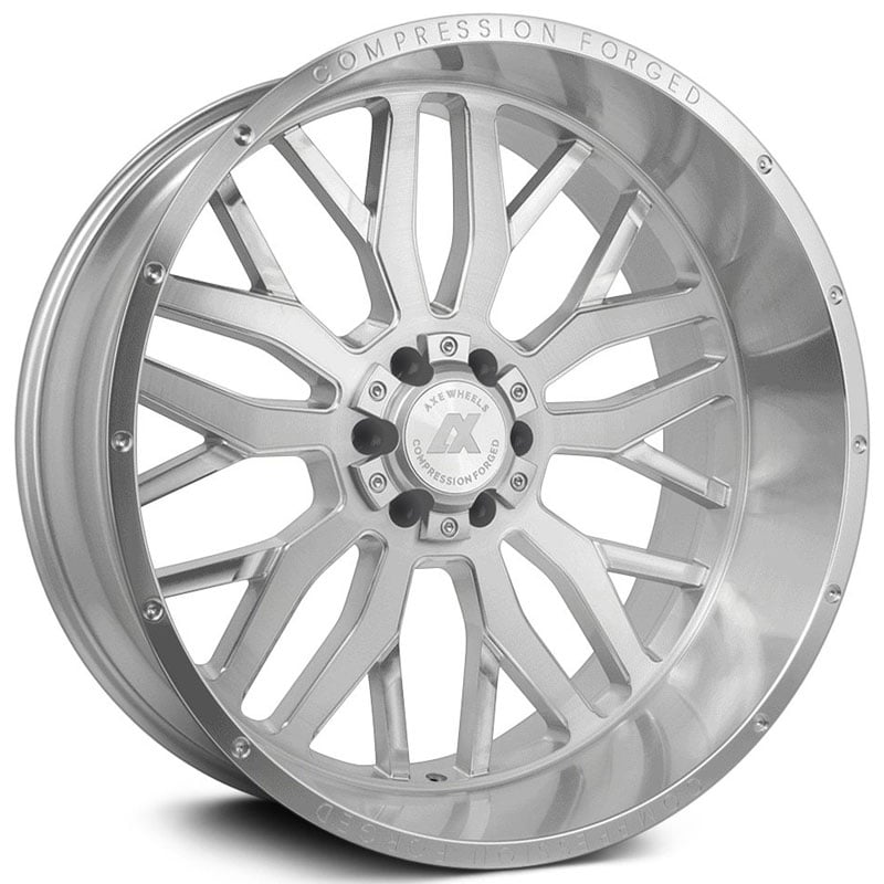 Axe AX1.1  Wheels Silver Brushed Milled w/ Mirror Lip