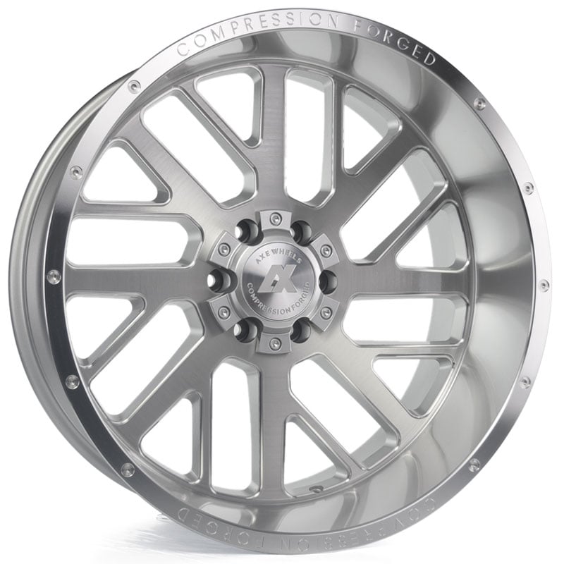 Axe AX2.1  Wheels Silver Brushed Milled w/ Mirror Lip
