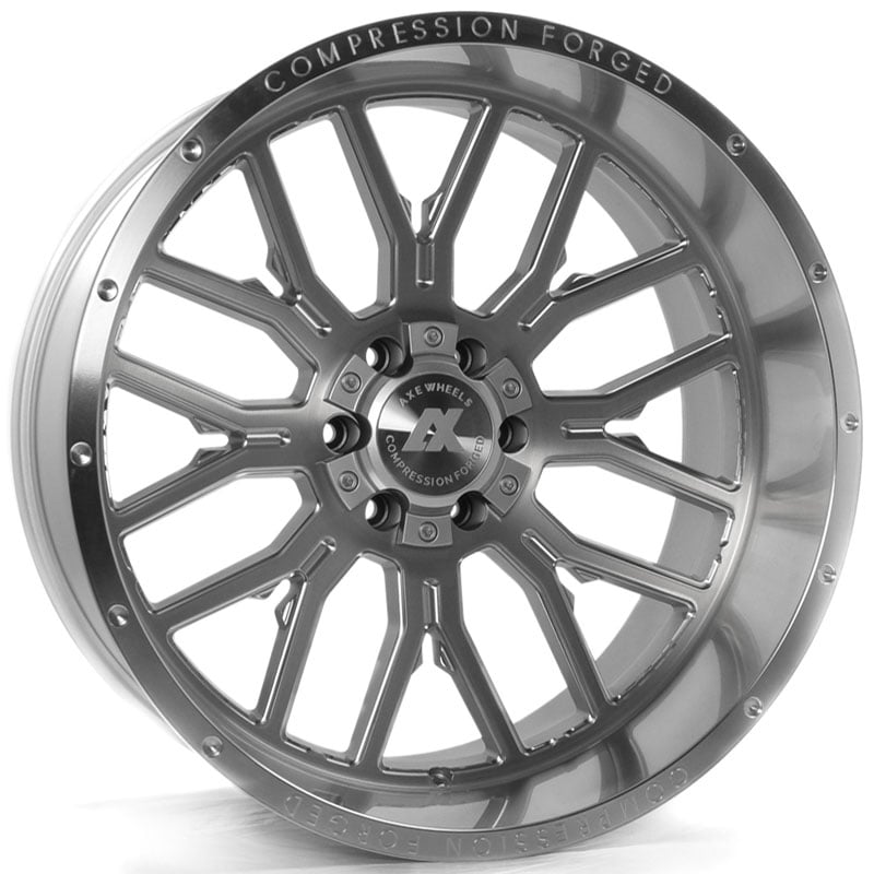 Axe AX6.1  Wheels Silver Brushed Milled w/ Mirror Lip