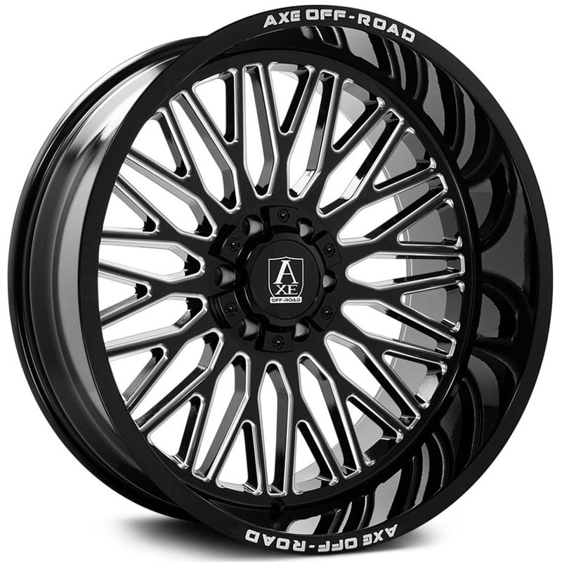 Axe Kratos  Wheels Gloss Black Milled Accents