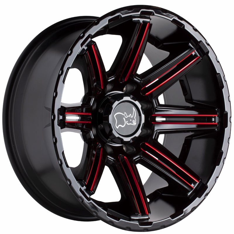 Rampage Gloss Black w/ Red Milled Spokes