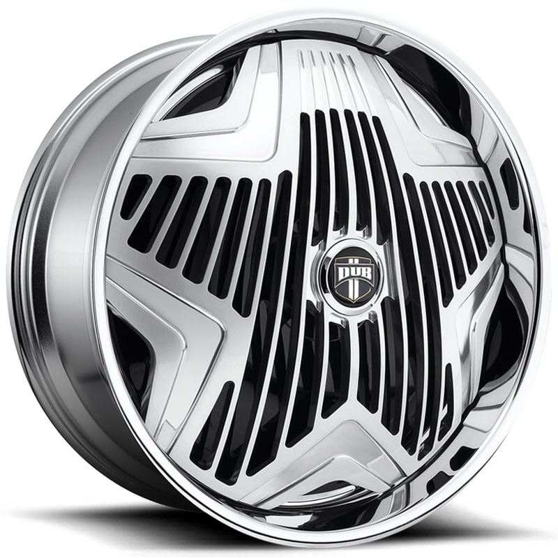 Dub S618 Asterix Spinner  Brushed w/ Polished Windows