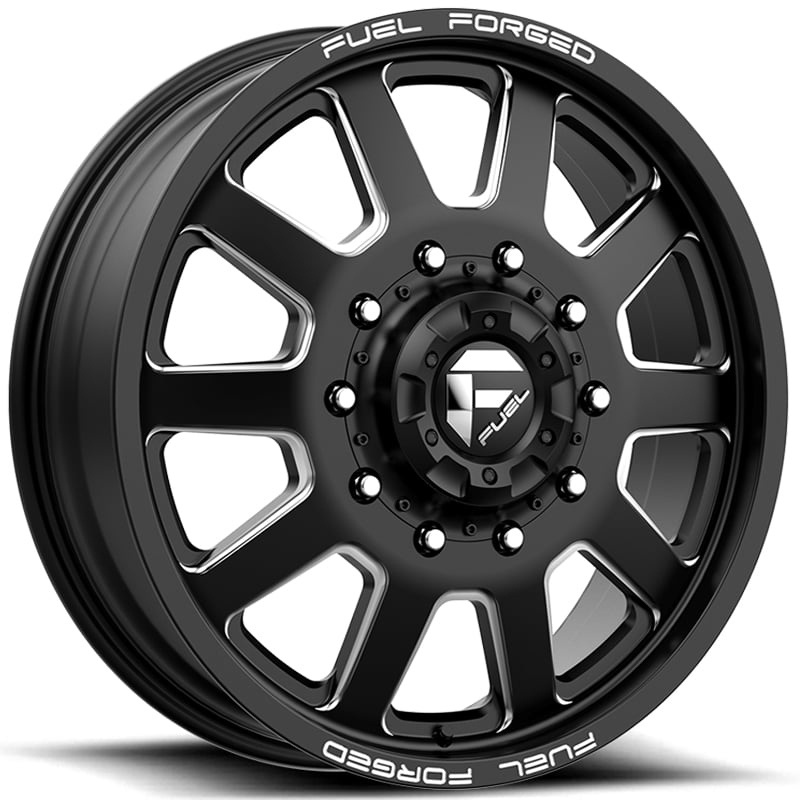 Fuel Forged FF09D Dually  Wheels Matte Black Milled Front