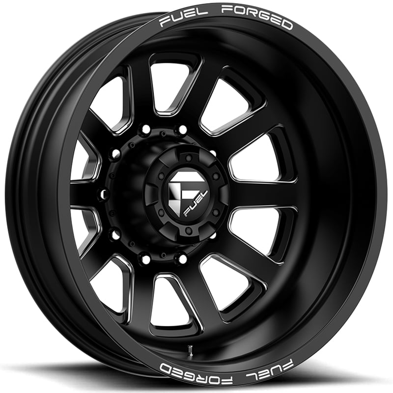 Fuel Forged FF09D Dually  Wheels Matte Black Milled Rear