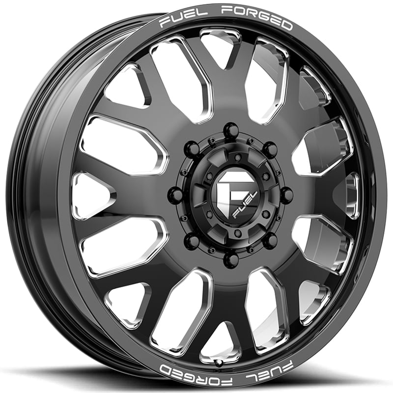 22x8.25 Fuel Forged Dually FF19D Black Milled HPO
