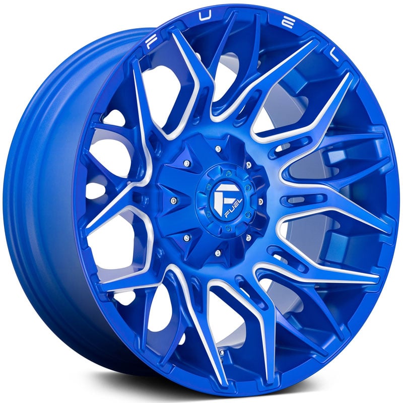 Fuel D770 Twitch  Wheels Anodized Blue Milled