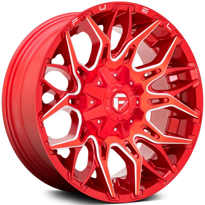 20x9 Fuel Offroad D771 Twitch Candy Red Milled RWD