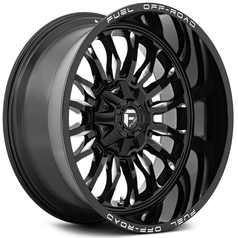 Fuel D795 Arc  Wheels Gloss Black Milled