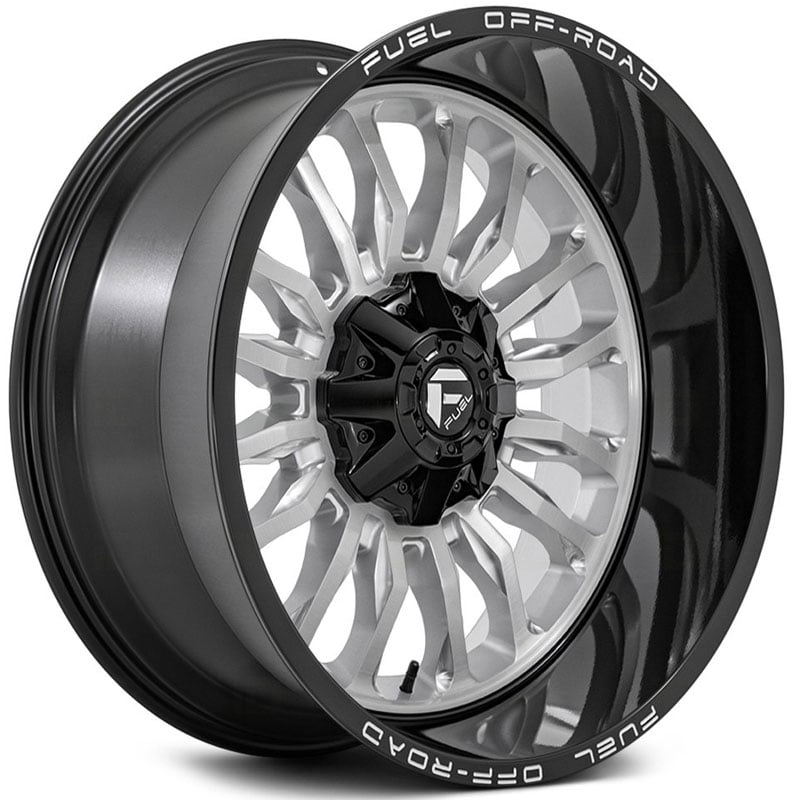 Fuel D798 Arc  Wheels Silver Brushed Face w/ Milled Black Lip