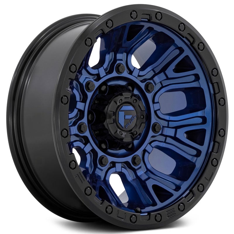 Fuel D827 Traction  Wheels Dark Blue w/ Black Ring
