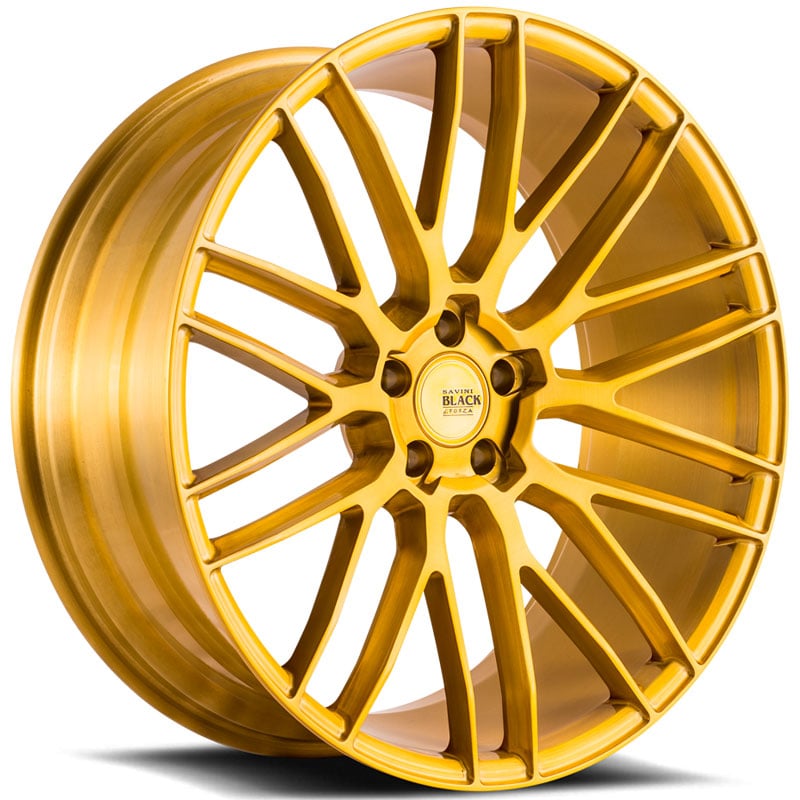 Savini Black Di Forza BM13  Wheels Brushed Gold