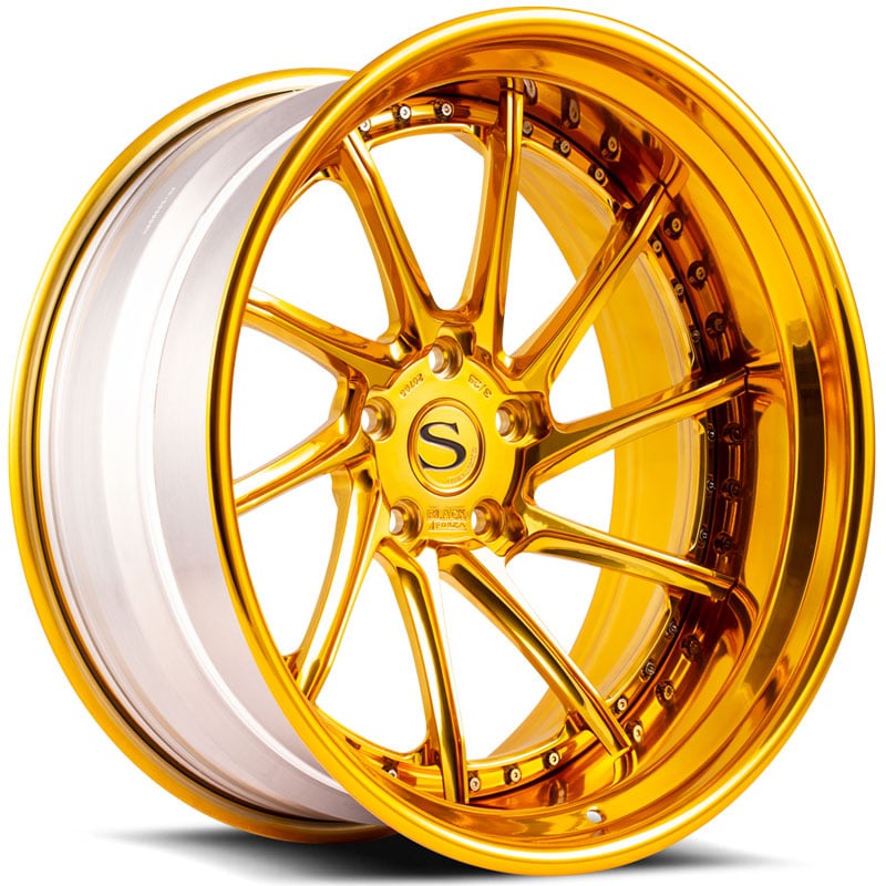 Savini Black Di Forza BM15L 3PC  Wheels Gold