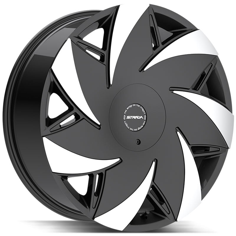 Strada Turbina  Wheels Gloss Black Machined Tips