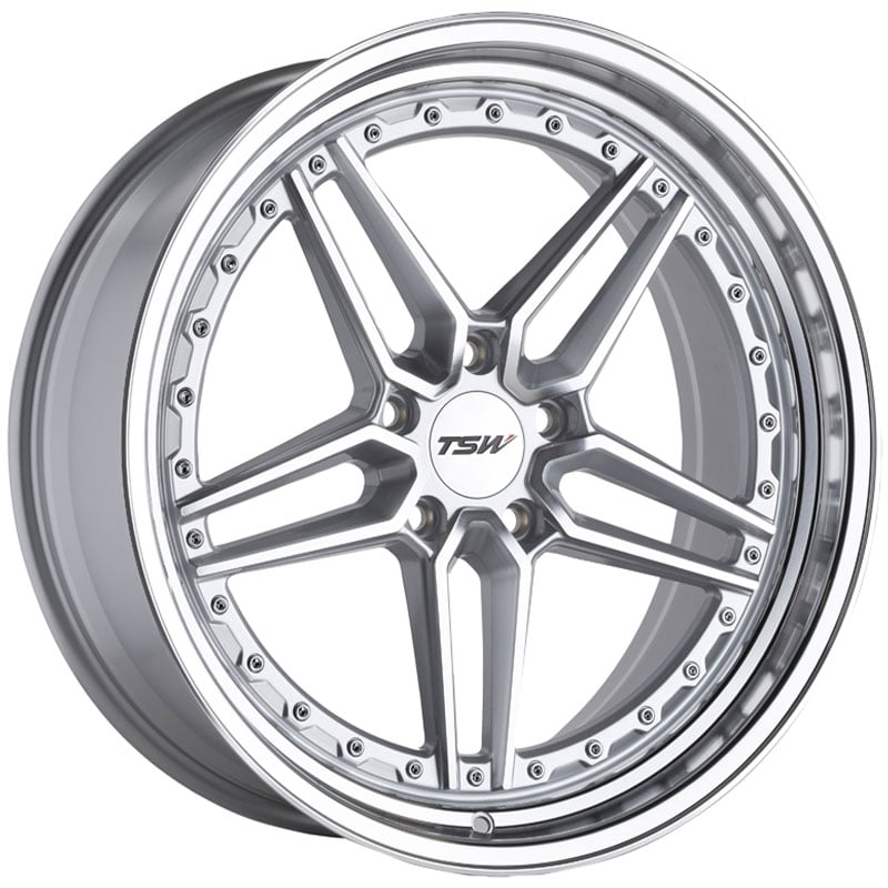 TSW Ascari  Wheels Silver w/ Mirror Cut Face & Lip