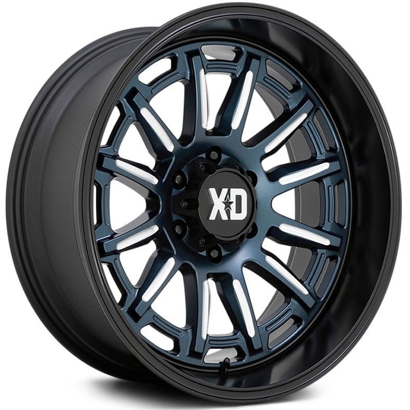 XD Series XD865 Phoenix  Wheels Metallic Blue Milled w/ Black Lip