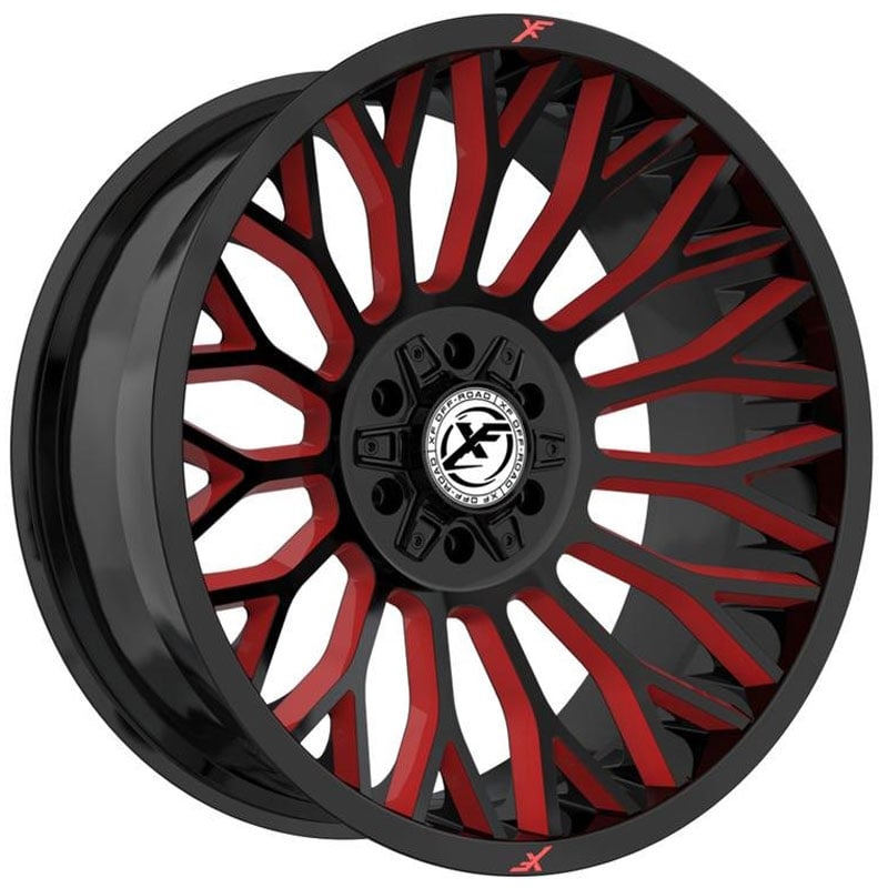 XF Offroad XF-237 Gloss Black Red Milled
