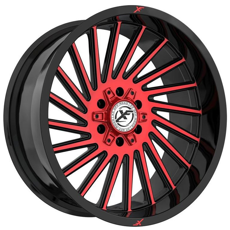 XF Offroad XF-239  Wheels Gloss Black Red Milled