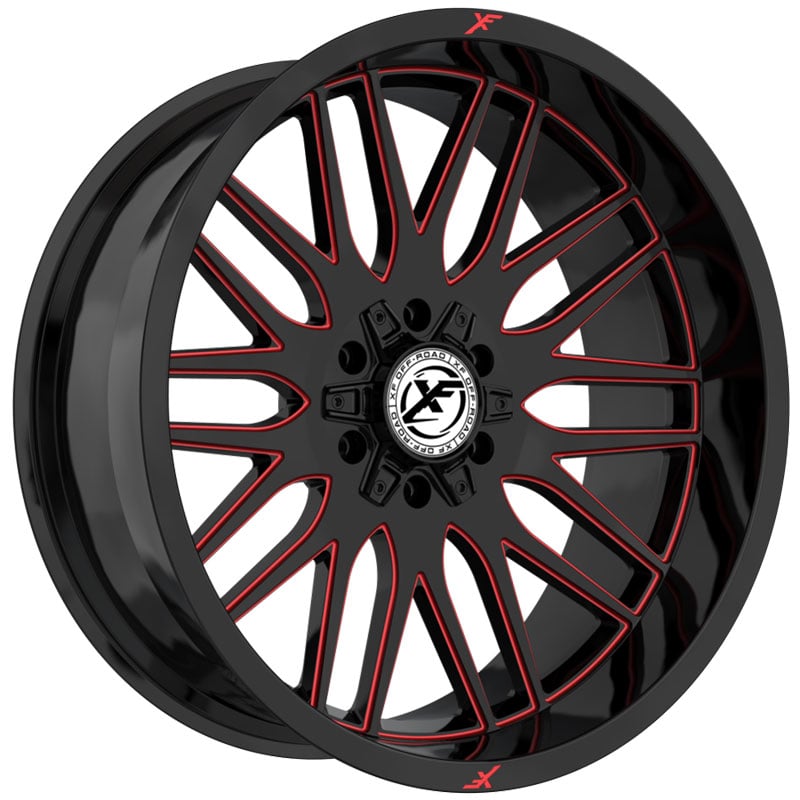 XF Offroad XF-240 Gloss Black Red Milled