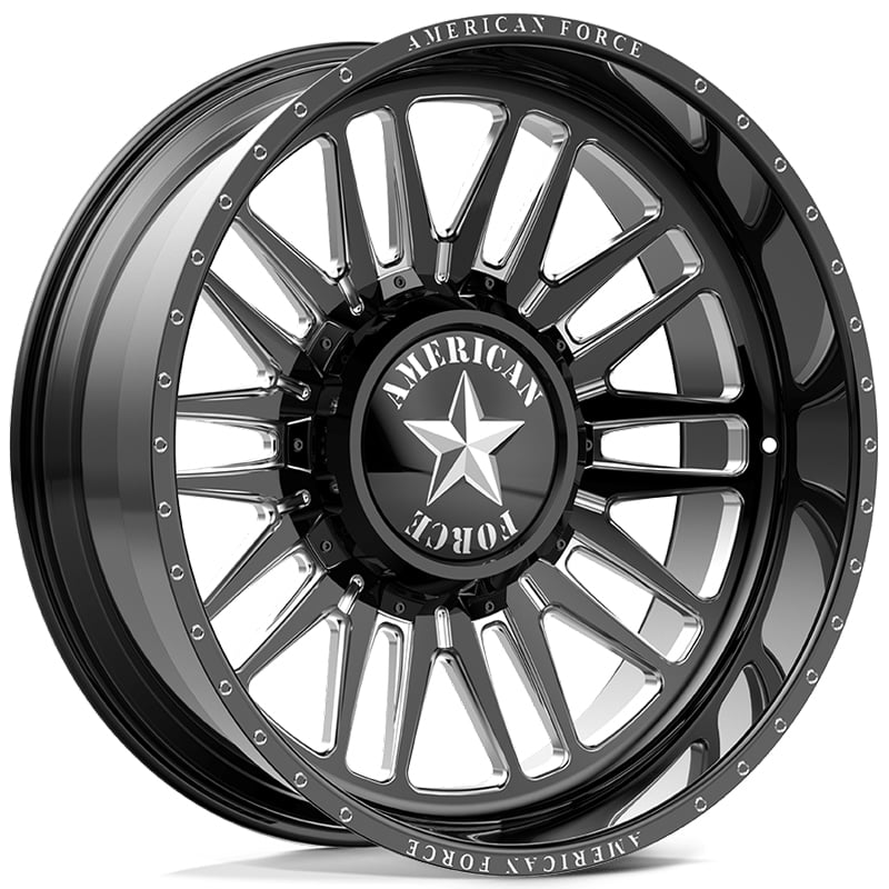 American Force Deep Cover DC01 Vibrant  Wheels Black Milled