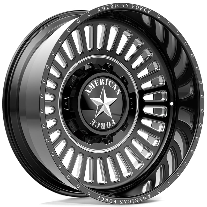 American Force Deep Cover DC06 Stealth  Wheels Black Milled