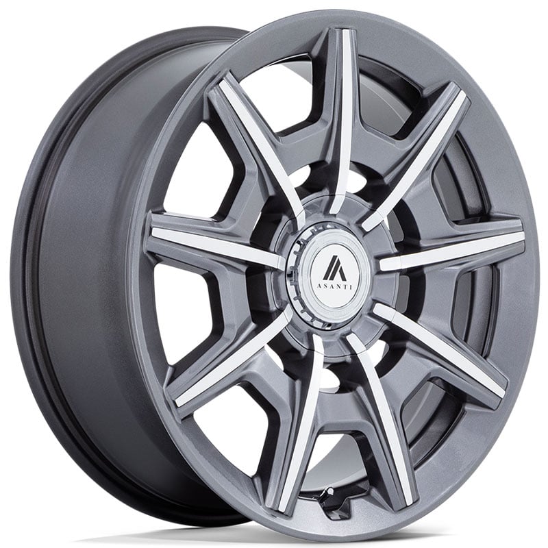 Asanti Black Label ABL-41 Esquire  Wheels Gloss Anthracite w/ Bright Machined Face