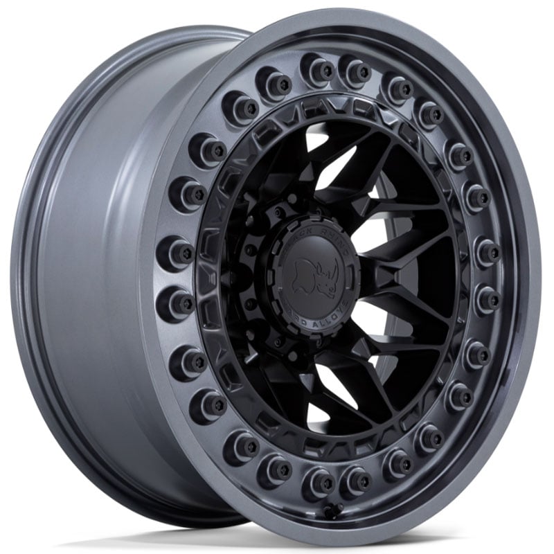 Black Rhino Alpha  Wheels Matte Black w/ Gunmetal Lip