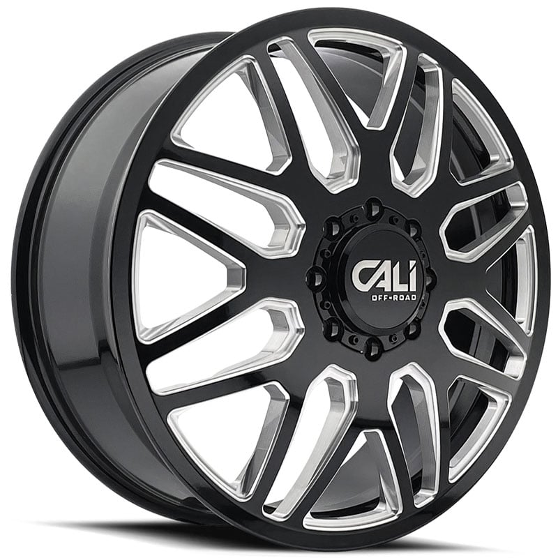 Cali Off-Road Invader 9115 Dually  Wheels Gloss Black Milled