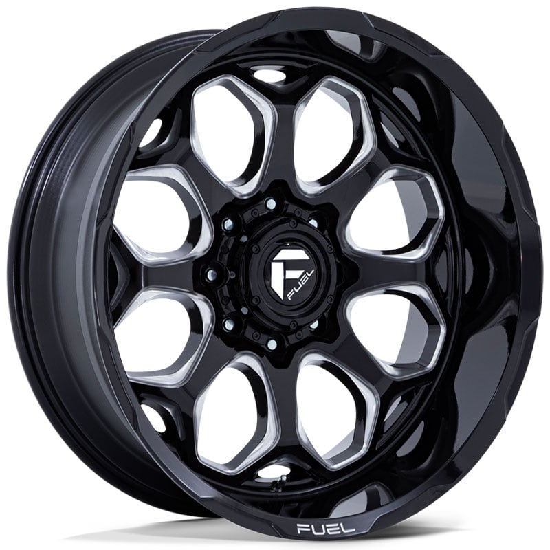 22X12 Fuel Offroad FC862 Scepter Gloss Black Milled REV