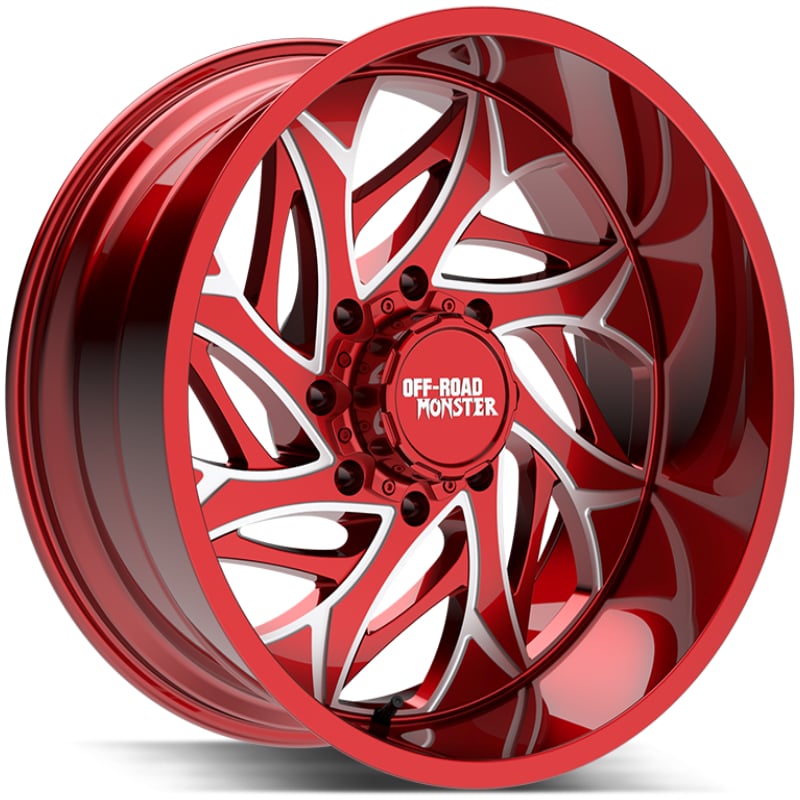 Off-Road Monster M28  Wheels Candy Red Milled