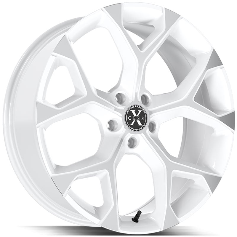 Xcess X05 Flake  Wheels White Machined
