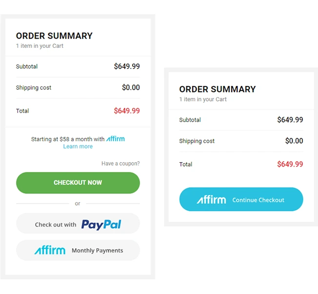 Affirm - Checkout